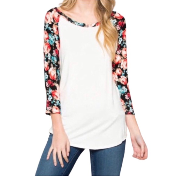 Tops - White Floral Top